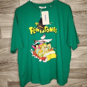 The Flintstones Family Women's XL Shirt Fred Barney Betty Wilma Pebbles Bam Bam